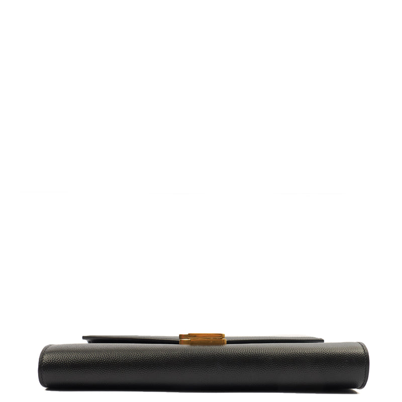 Picture of Saint Laurent Cross Body Cassandre Chain Flap Bag in Black, Calfskin Leather
