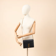 Picture of Saint Laurent Cross Body Cassandre Chain Flap Bag in Black, Calfskin Leather