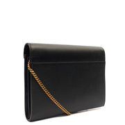 Picture of Saint Laurent Cross Body Cassandre Chain Flap Bag in Black, Calfskin Leather
