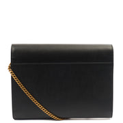 Picture of Saint Laurent Cross Body Cassandre Chain Flap Bag in Black, Calfskin Leather