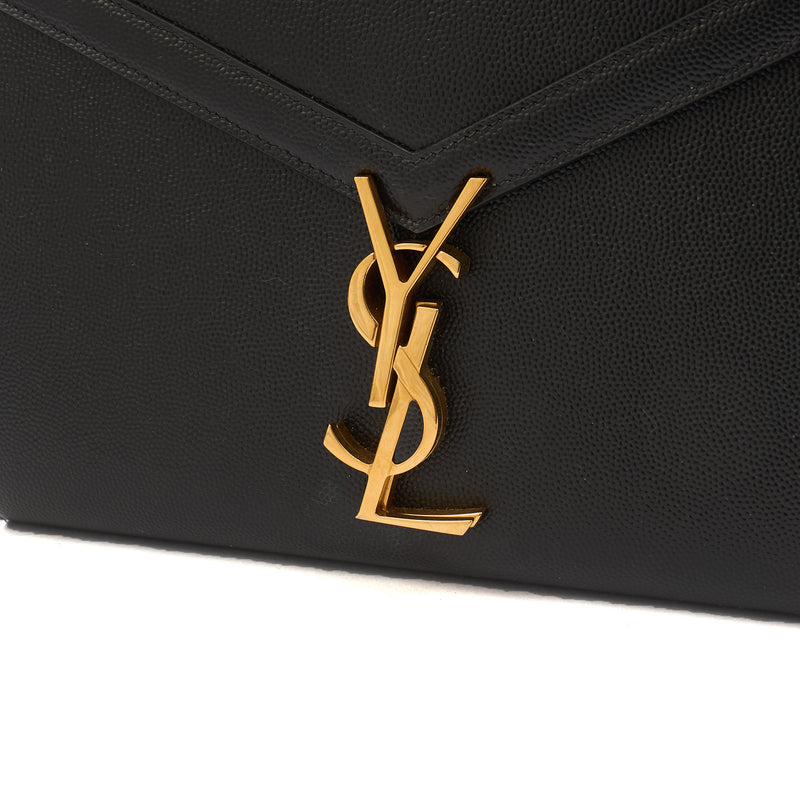 Picture of Saint Laurent Cross Body Cassandre Chain Flap Bag in Black, Calfskin Leather