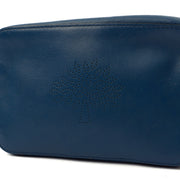 Picture of Mulberry Cross Body Blossom Pochette with strap  in Blue, Calfskin Leather