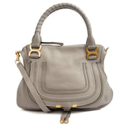 Picture of Chloe Tote Marcie - Medium in Grey, Calfskin Leather