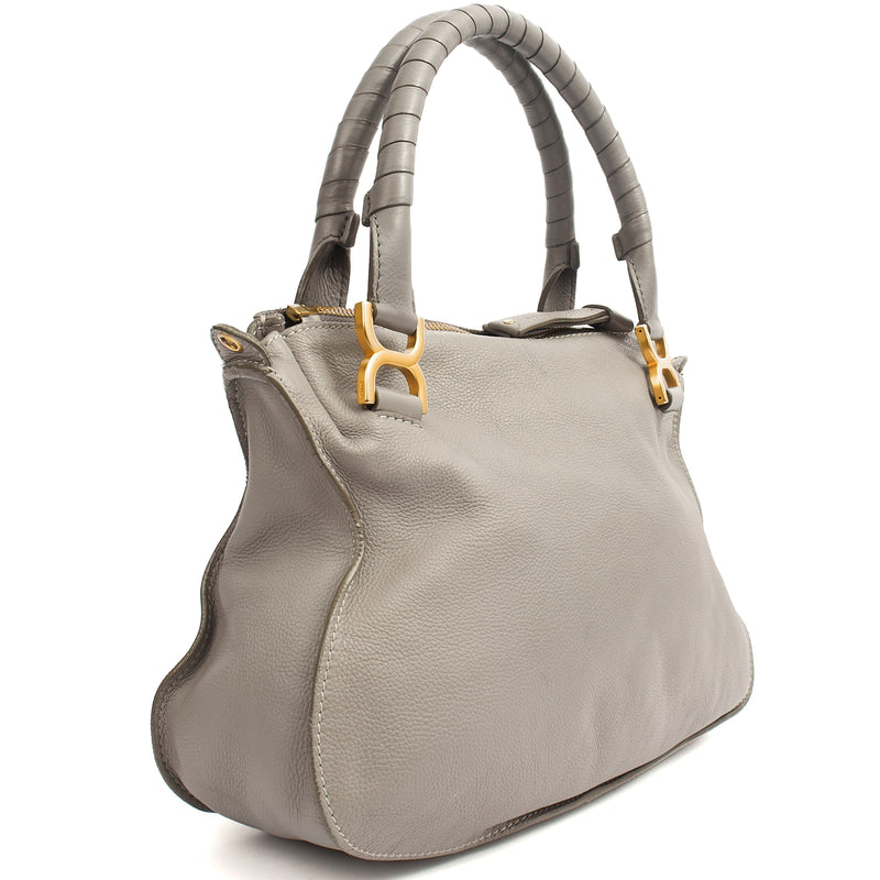 Picture of Chloe Tote Marcie - Medium in Grey, Calfskin Leather