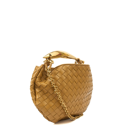 Picture of Bottega Veneta Top Handle Sardine - Small in Brown, Intrecciato Nappa