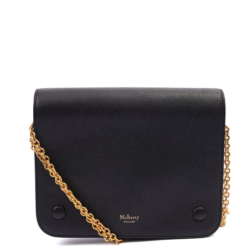 Picture of Mulberry Cross Body Clifton in Black, Calfskin Leather