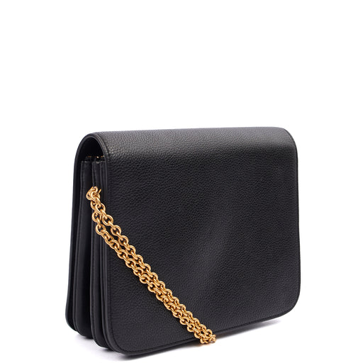 Picture of Mulberry Cross Body Clifton in Black, Calfskin Leather