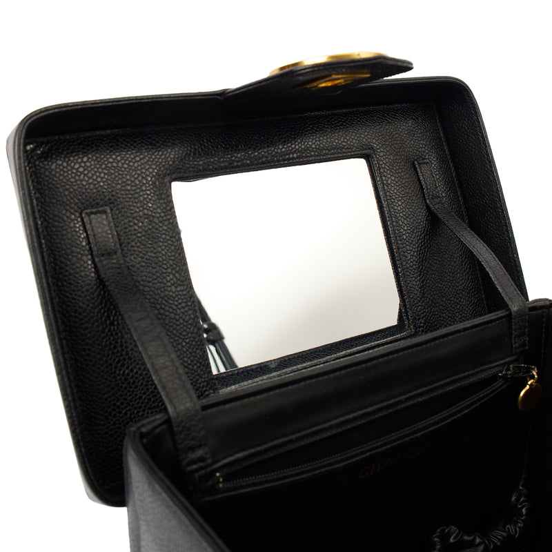 Picture of Chanel Top Handle Vanity Case in Black, Caviar Leather
