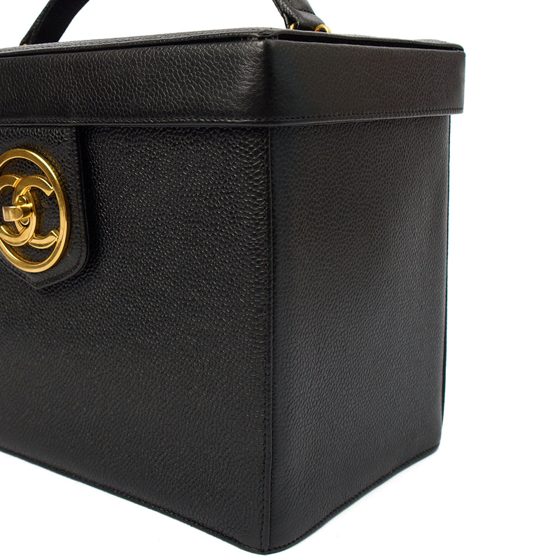 Picture of Chanel Top Handle Vanity Case in Black, Caviar Leather