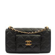 Picture of Chanel Cross Body Wallet on Chain in Black, Caviar Leather