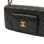 Picture of Chanel Cross Body Wallet on Chain in Black, Caviar Leather