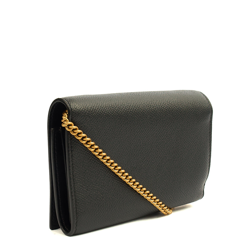 Picture of Balenciaga Cross Body Gossip Wallet On Chain in Black, Veau (Calfskin)