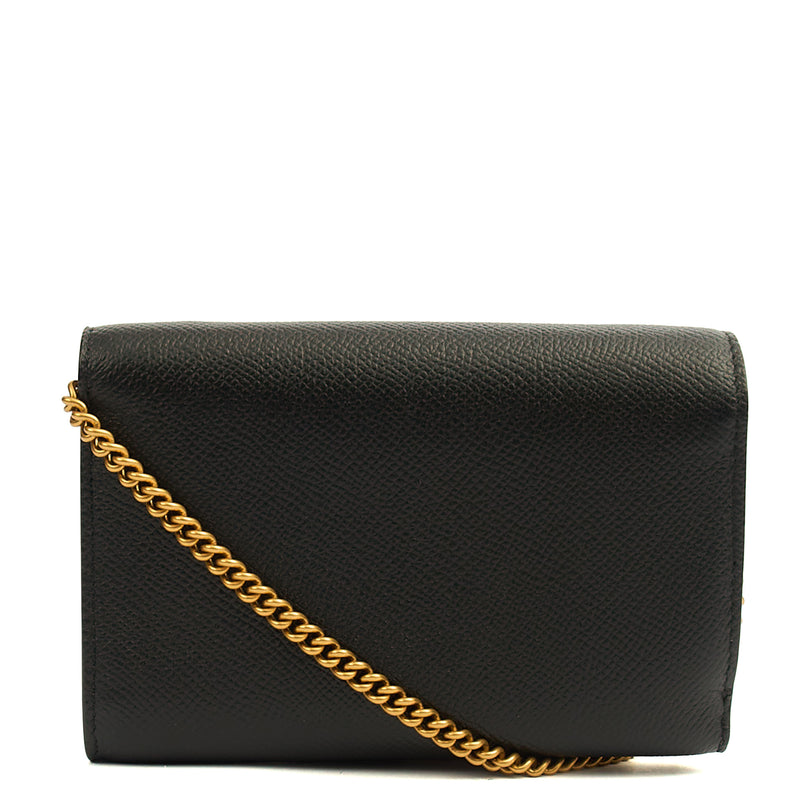 Picture of Balenciaga Cross Body Gossip Wallet On Chain in Black, Veau (Calfskin)