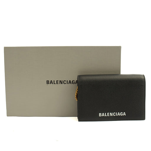Picture of Balenciaga Cross Body Gossip Wallet On Chain in Black, Veau (Calfskin)