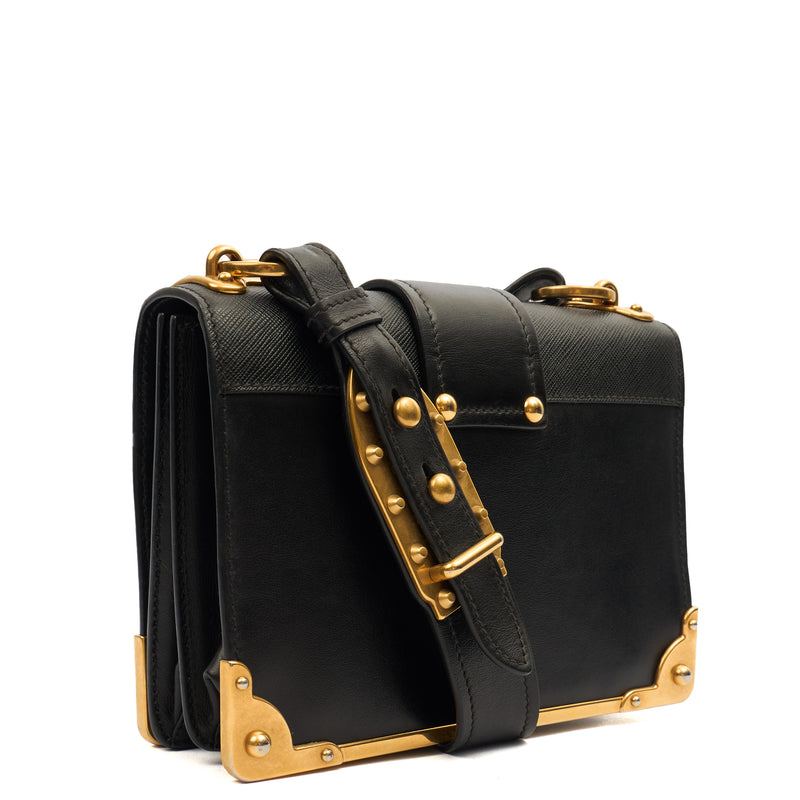 Picture of Prada Mini Bag Cahier Small in Black, Leather