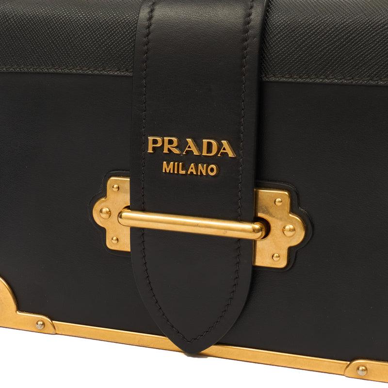 Picture of Prada Mini Bag Cahier Small in Black, Leather