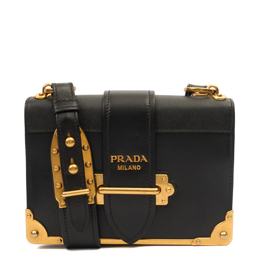 Picture of Prada Mini Bag Cahier Small in Black, Leather