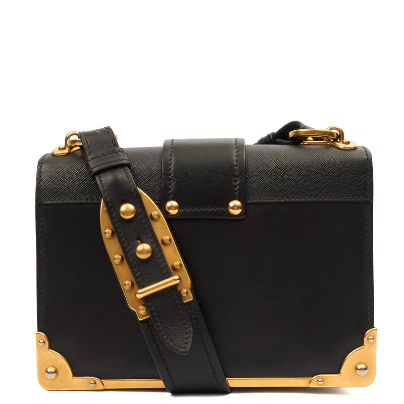 Picture of Prada Mini Bag Cahier Small in Black, Leather