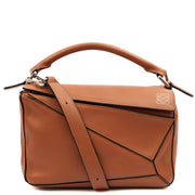 Picture of Loewe Cross Body Puzzle - Medium in Brown, Leather