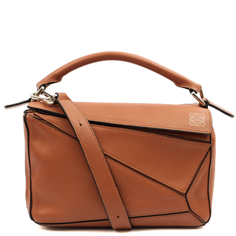 Picture of Loewe Cross Body Puzzle - Medium in Brown, Leather