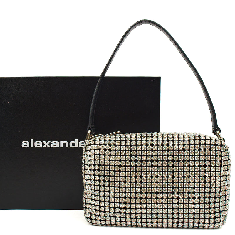 Picture of Alexander Wang Shoulder Bag Heiress Pouch in Metallic, Fabric