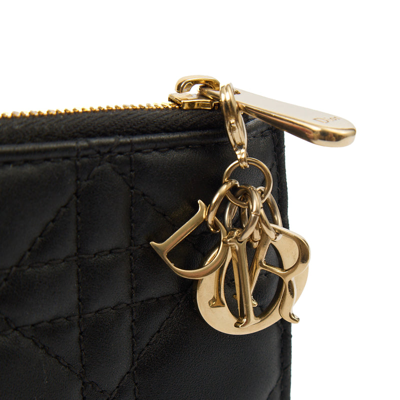 Picture of Christian Dior Purse Lady Dior Wallet in Black, Leather