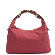 Picture of Gucci Shoulder Bag GG Horsebit Hobo Shoulder in Pink, GG Supreme Canvas