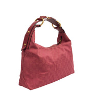 Picture of Gucci Shoulder Bag GG Horsebit Hobo Shoulder in Pink, GG Supreme Canvas