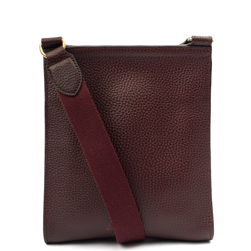 Picture of Mulberry Cross Body Antony - Small in Oxblood, Calfskin Leather