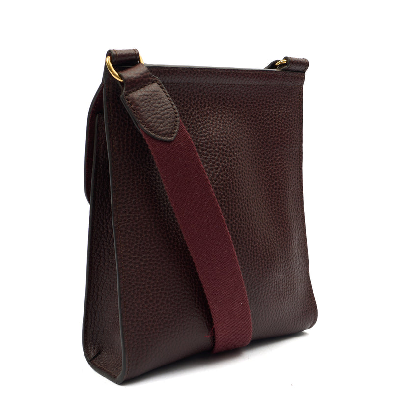Picture of Mulberry Cross Body Antony - Small in Oxblood, Calfskin Leather