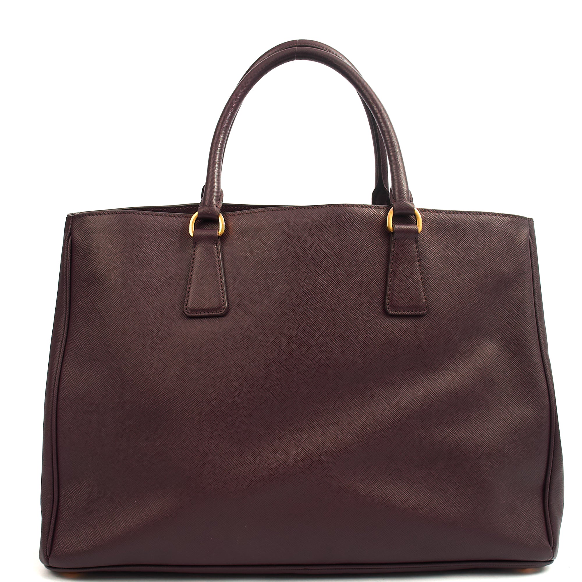 Prada Tote Galleria - Medium Double Zip Tote in Cognac, Saffiano