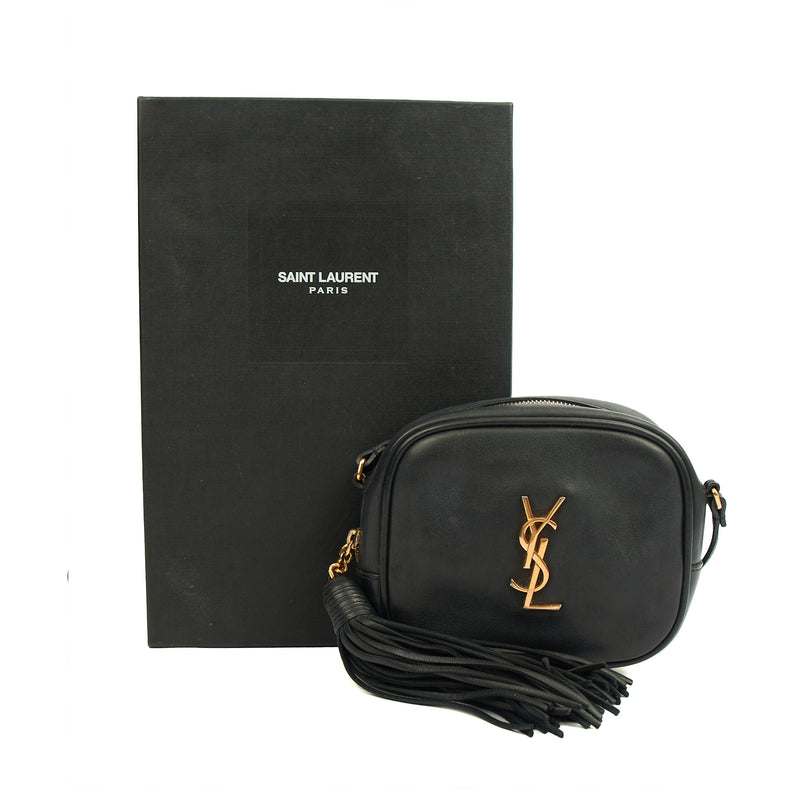 Picture of Saint Laurent Cross Body Lou - Mini in Black, Calfskin Leather