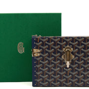 Picture of Goyard Cross Body Cassette Trunk in Navy, Leather