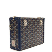 Picture of Goyard Cross Body Cassette Trunk in Navy, Leather
