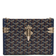 Picture of Goyard Cross Body Cassette Trunk in Navy, Leather