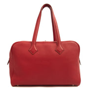 Picture of Hermes Tote Victoria 35 in Rouge Vif, Togo Leather