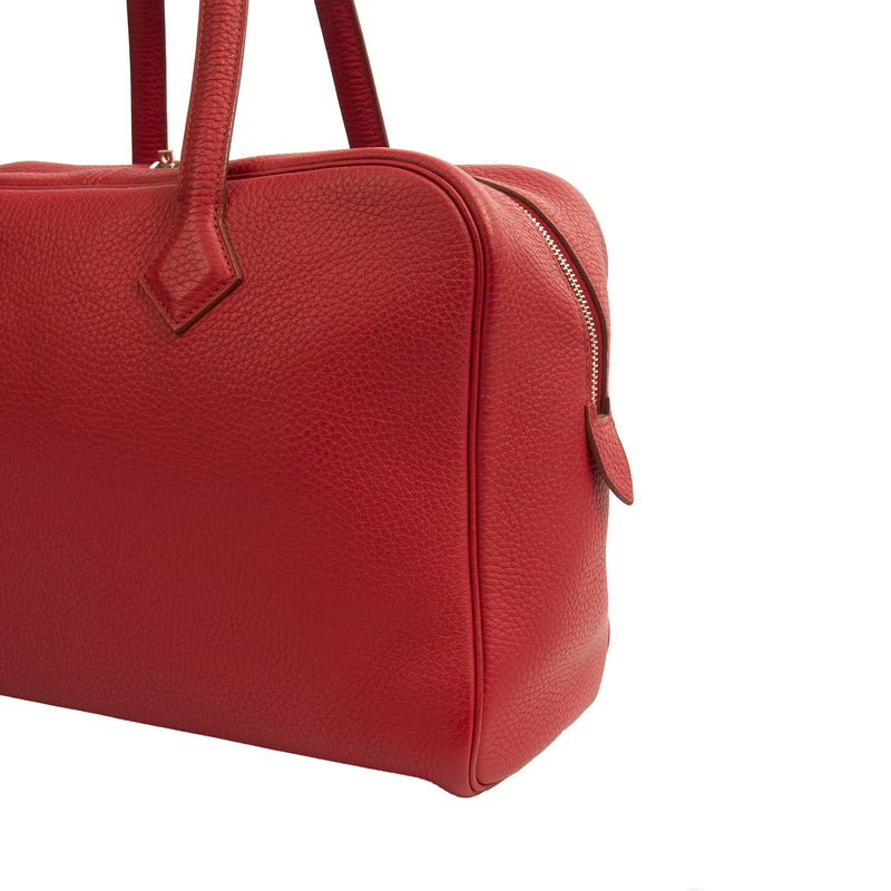 Picture of Hermes Tote Victoria 35 in Rouge Vif, Togo Leather