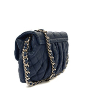Picture of Chanel Cross Body Chain Around Flap in Navy, Calfskin Leather