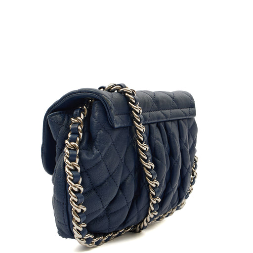 Picture of Chanel Cross Body Chain Around Flap in Navy, Calfskin Leather