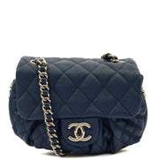 Picture of Chanel Cross Body Chain Around Flap in Navy, Calfskin Leather