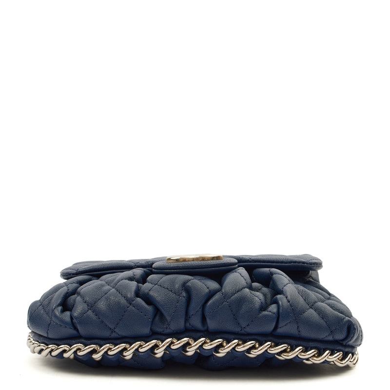 Picture of Chanel Cross Body Chain Around Flap in Navy, Calfskin Leather