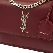 Picture of Saint Laurent Shoulder Bag Sunset - Medium in Red, Calfskin Leather
