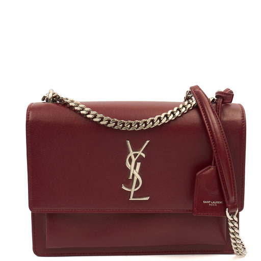Picture of Saint Laurent Shoulder Bag Sunset - Medium in Red, Calfskin Leather