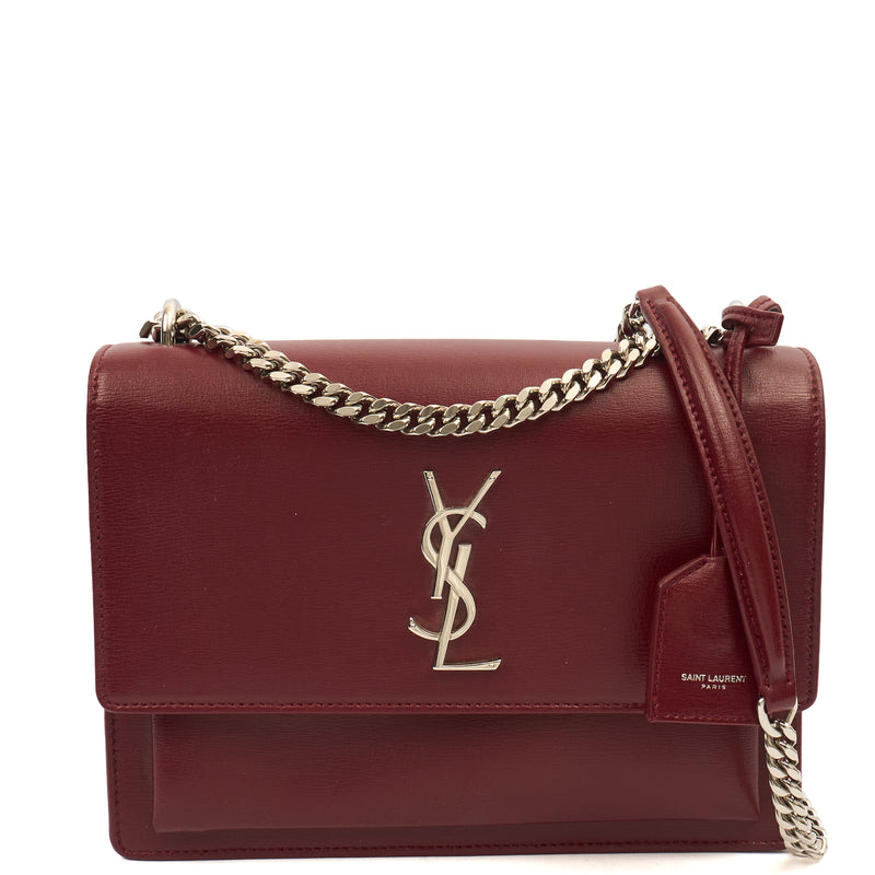 Picture of Saint Laurent Shoulder Bag Sunset - Medium in Red, Calfskin Leather