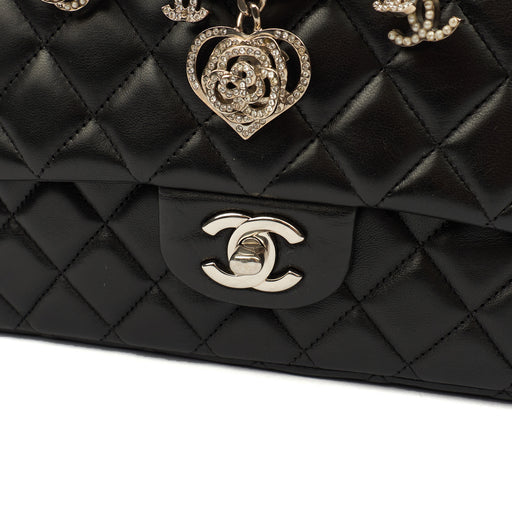 Picture of Chanel Shoulder Bag Valentines Single Flap - Medium in Black, Lambskin Leather