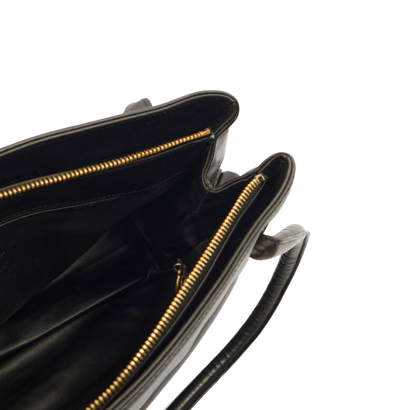 Picture of Chanel Tote Vintage Shoulder Bag in Black, Lambskin Leather