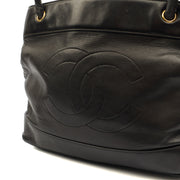 Picture of Chanel Tote Vintage Shoulder Bag in Black, Lambskin Leather