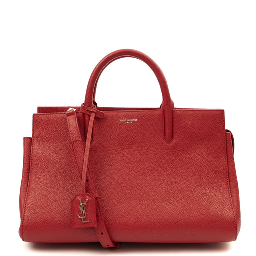 Picture of Saint Laurent Tote Cabas - Small in Red, Calfskin Leather