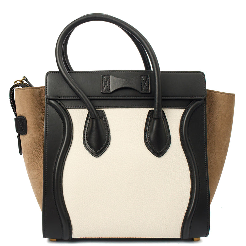 Picture of Celine Top Handle Luggage - Micro in Bi Colour, Leather