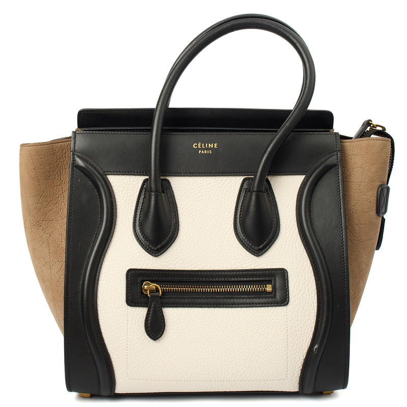 Picture of Celine Top Handle Luggage - Micro in Bi Colour, Leather